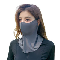 Ice Silk UV Protection Face Mask with Neck Gaiter for Summer Outdoor Activities