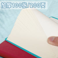 A7 Portable Pocket Notebook, 100 Sheets, PU Leather Cover, Thickened Pages for Students