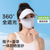 Summer Outdoor Sun Protection Face Mask with Brim, UV Protection Cooling Cover