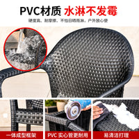 Outdoor Carbon Steel Patio Folding Round Table and Chairs Set with UV Protection