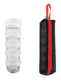 Outdoor Camping Barbecue Portable and Splicable Seasoning Bottle 5-Piece Set Travel Picnic Camping Fishing Barbecue Seasoning Box
