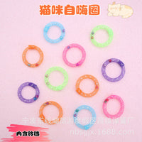 Cat Donut Ring Toy with Bell for Self-Amusement