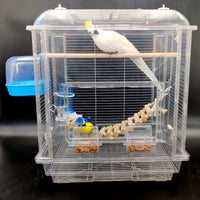 Large Transparent Bird Cage for Parrots, Peony, Budgerigar, Monk Parakeet, Cockatiel - Pet Cage with High Capacity