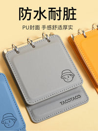 TACOTACO Mini Loose-Leaf Notebook with Hard Cover, Portable Pocket-Sized Journal for Daily Notes, Meetings, and Planning