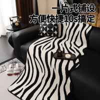 Irregular Leopard Print Plush Sofa Cover Cushion for Winter