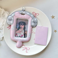 Cute Kpop Idol Photocard Holder Keychain for Backpacks and School IDs