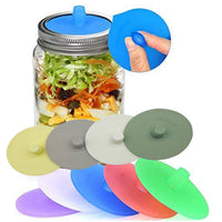 Mason Jar Fermentation Lids with Silicone Gaskets and Stainless Steel Bands for Wide Mouth Jars