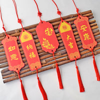 Festive Blessing Message Cards with Tassels and Hanging Ropes