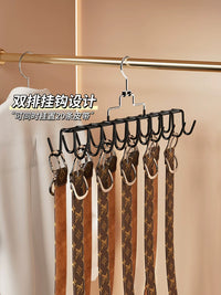 Hat Organizer Hanger for Baseball Caps, Multi-functional Closet Storage Rack with Rotating Hooks