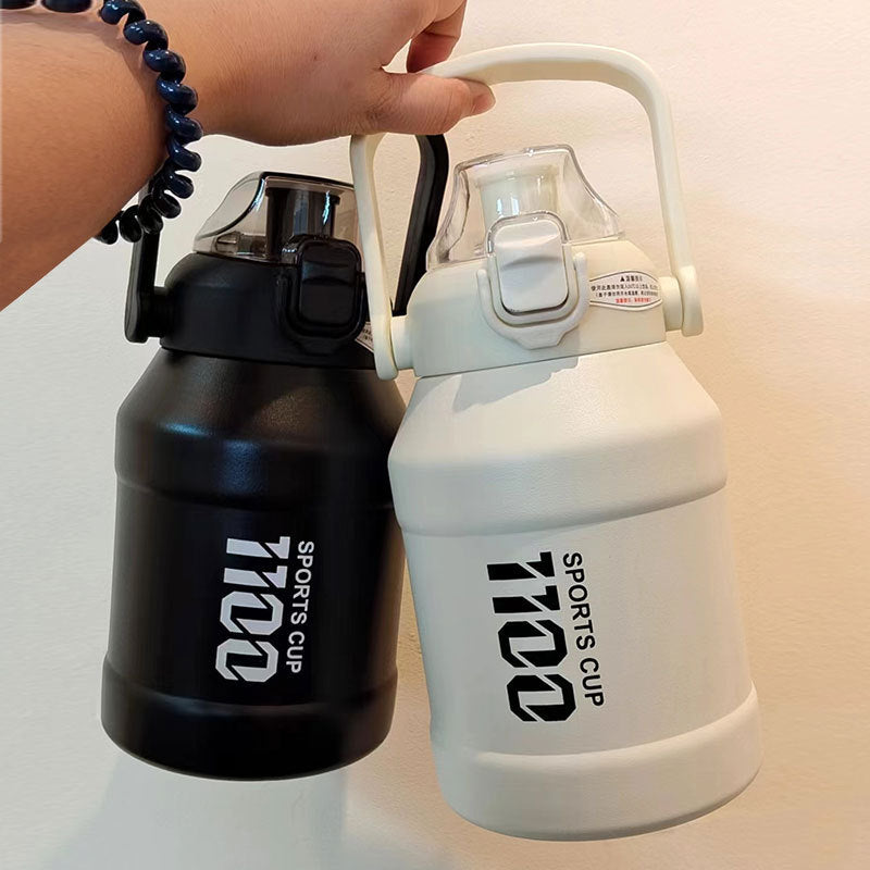 Large Capacity 316 Stainless Steel Insulated Water Bottle with Straw for Outdoor Sports & Fitness