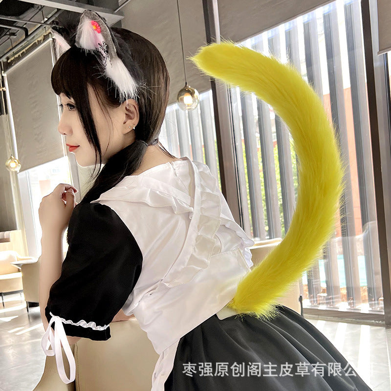Handmade Cat Ear Headband and Tail Cosplay Accessory Set