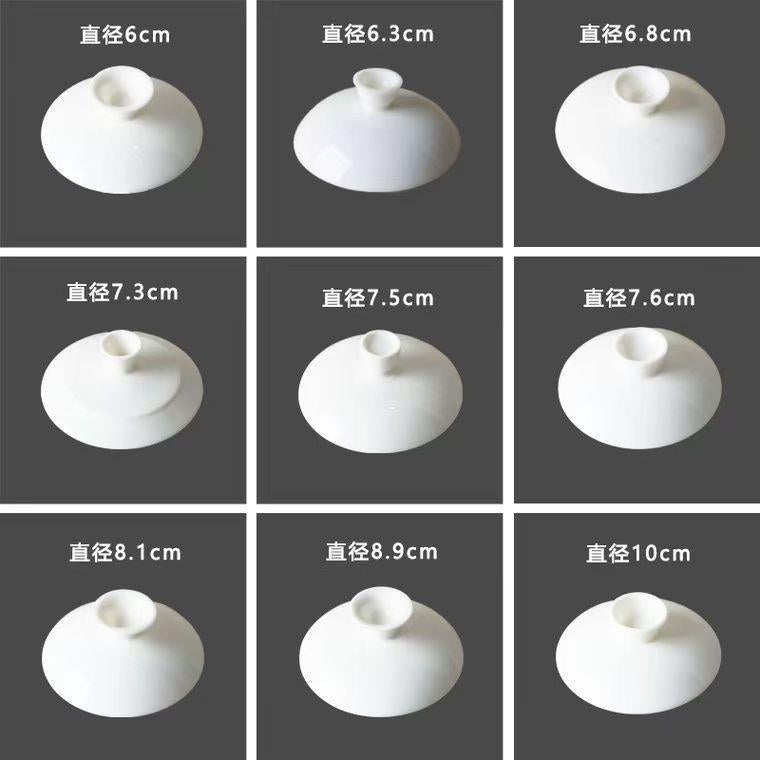 Dehua White Porcelain Teapot Lid Holder & Gaiwan Lid Rest for Kung Fu Tea Ceremony