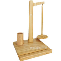 Wooden Rotating Yarn Spool Holder for Knitting and Crocheting