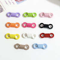 Painted Spiral Double-Head Spring Buckle for DIY Keychains and Jewelry