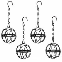 Outdoor Hanging Bird Feeder for Garden & Yard Decoration, Iron Art Bird Cage Feeder