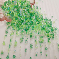 No-Hole Bubble Beads, Transparent Glass Round Beads, Iridescent Bubble Beads, Nail Art Micro Beads for Quicksand Pen Filling DIY Material