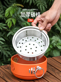 Outdoor Mini Charcoal Grill for Single Person BBQ Portable Small Charcoal Stove for Tea Ceremony