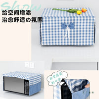 Microwave Oven Dust Cover with Storage Pockets, Oil-Proof Kitchen Appliance Protector