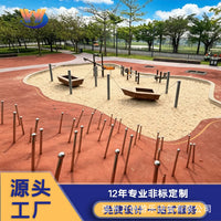 Outdoor Stainless Steel Park Climbing Frame and Slide Combination for Scenic Areas