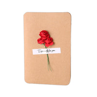 Creative Handmade DIY Paper Flower Greeting Card for Thanksgiving, Birthday, Graduation, Message Card