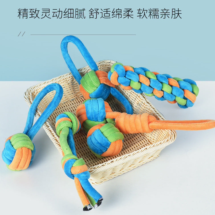 Pet Dog Chew Rope Toy for Teeth Cleaning and Interactive Play
