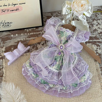 Pet Purple Rose Romantic Sling Dress for Cats and Dogs