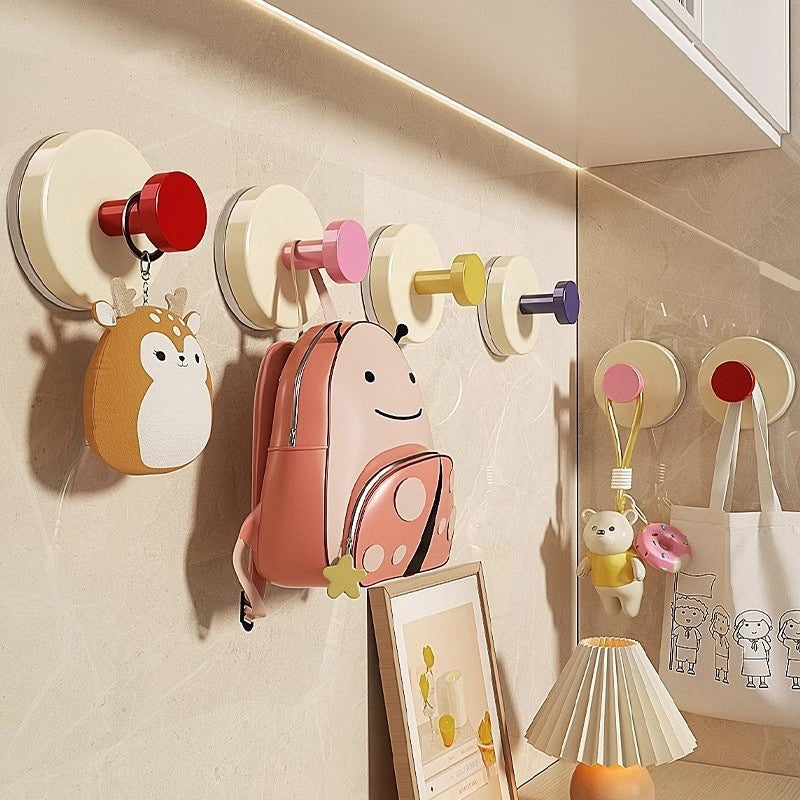 Dopamine Suction Cup Hooks for Keys and Hats, Punch-Free Wall Mount Storage