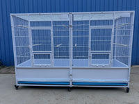 Large Wrought Iron Flight Bird Cage for Parrots and Breeding, Thickened Wire Spacing