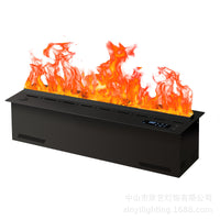 3D Atomizing Electric Fireplace with Humidifier and Smart Voice Control