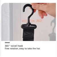 Wall-Mounted Hat Organizer Rack for Entryway and Wardrobe, No-Drill Adhesive Cap Holder