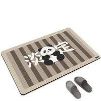 Cartoon Animal Diatomaceous Earth Bath Mat Quick Dry Non-Slip Absorbent Floor Mat for Bathroom Entryway
