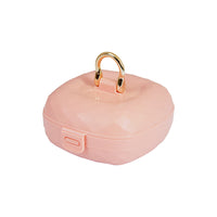 Mini Portable Jewelry Box with Mirror, Divided Storage, Anti-Oxidation Travel Organizer for Rings Earrings Necklaces