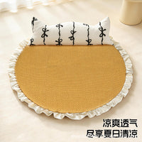 Cat Ear Cooling Mat Pet Sofa Bed with Pillow for Cats and Small Dogs