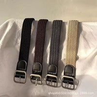 Canvas Woven Belt for Men and Women, Punch-Free, Casual Style for Jeans