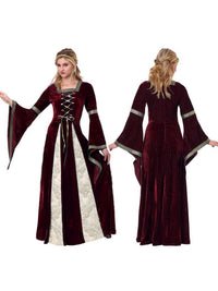 Renaissance Medieval Queen Princess Costume Dress for Halloween Cosplay