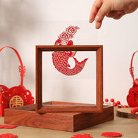 Chinese Style Double-Sided Transparent Photo Frame for Pressed Flowers and Paper Cuttings