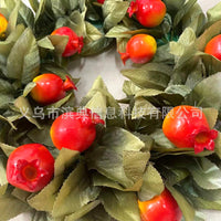 Autumn Eucalyptus & Pumpkin Christmas Wreath for Front Door Decor
