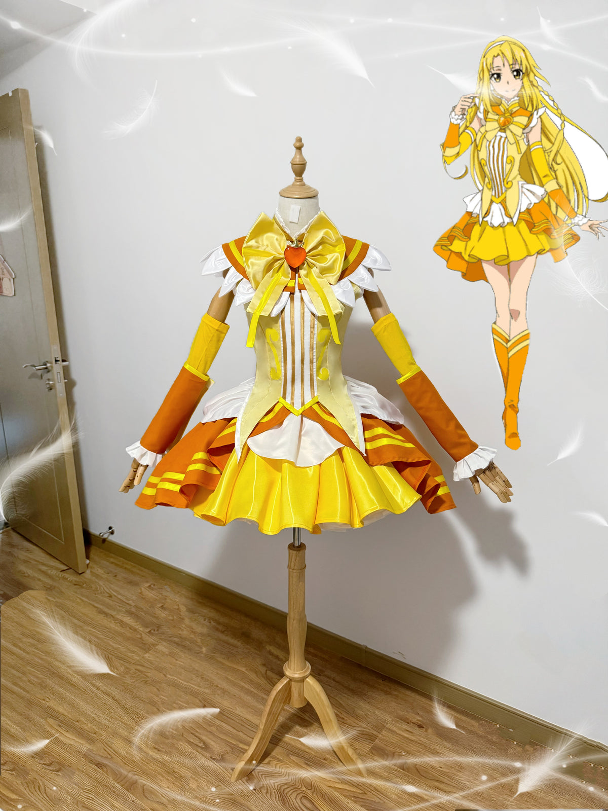 Balala the Fairies Fantasy Melody Xiaolan Cosplay Costume with Sleeves and Heart Accessory
