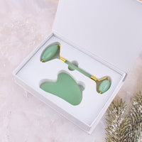 Heart-Shaped Gua Sha Board & Facial Roller Set for Face Massage