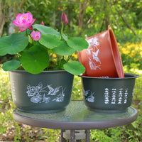 Thickened Imitation Ceramic Lotus Planter Bowl for Hydroponic Plants