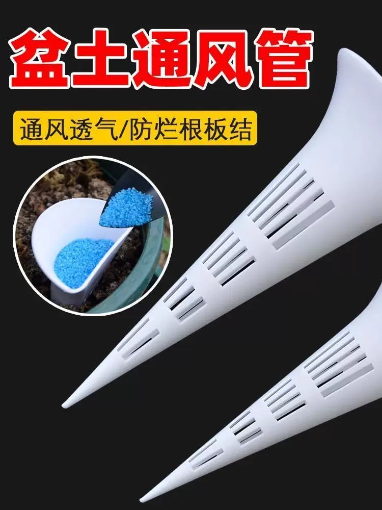 Garden Pot Soil Aeration Tube for Root Rot Prevention