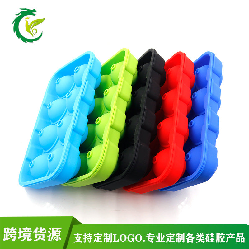 Food Grade Silicone 8-Cavity Ice Ball Mold for Whiskey and Cocktails