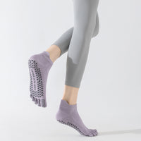 Women's Non-Slip Five-Toe Yoga Pilates Socks for Fitness and Indoor Workouts