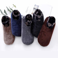 Adult Men's Non-Slip Indoor Floor Socks with Plush Lining for Autumn/Winter
