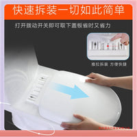 Universal Soft-Close Toilet Seat Cover, Thickened Heavy-Duty Anti-Break Design for U/V/Square Toilets