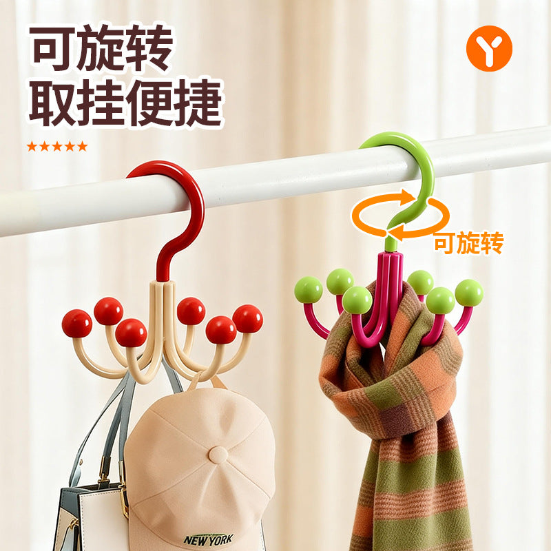 Dopamine Six-Claw Rotating Hanger for Wardrobe Organization