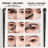 Soft Bristle Eyeshadow Brush Set for Blending and Detailing - Portable Makeup Brushes for Beginners