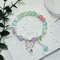 Retro Gradient Glass Bead Butterfly Bracelet for Women