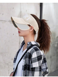 Women's Retractable Brim Sun Visor Hat for Outdoor Sports
