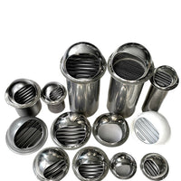 Extended Stainless Steel Wall Vent Cap for Range Hood Exhaust Pipe, Rainproof Outdoor Air Vent Cover